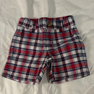 Janie and Jack Red and Blue Plaid Shorts